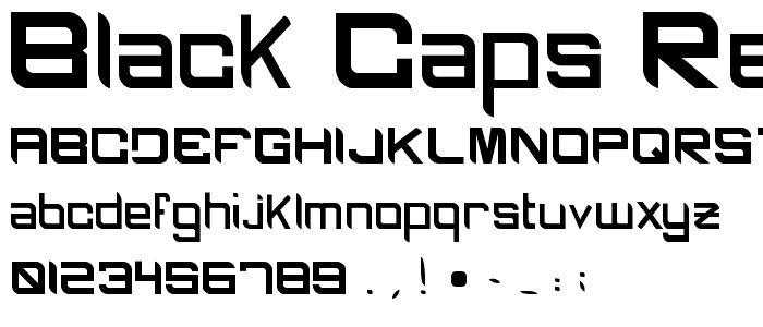 BLACK CAPS Regular font